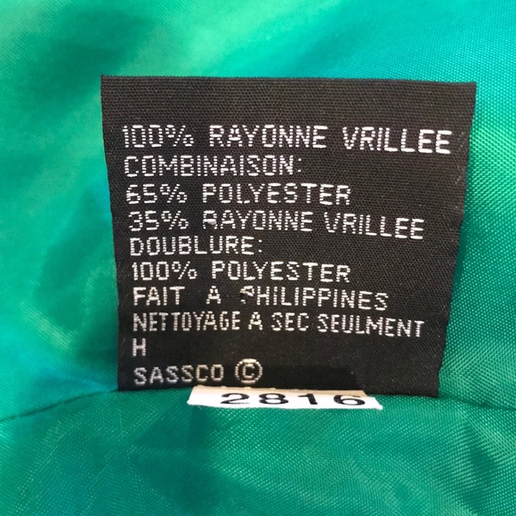 ✨Le Suit - Sz-8-Blazer-Green/Blue✨🚫No Trades🚫 - Picture 8 of 8